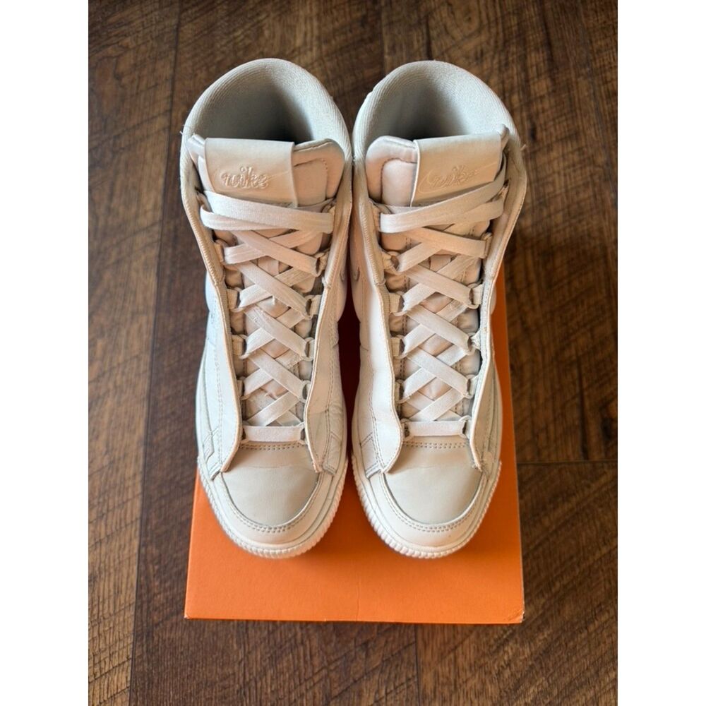 Women's Nike Blazer Mid Victory summit white/white-phantom leather-style w/box